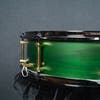 Noble and Cooley 14x6.5 Walnut Ply Snare - Green Stain Matte (Brass HW / Black Hoops)