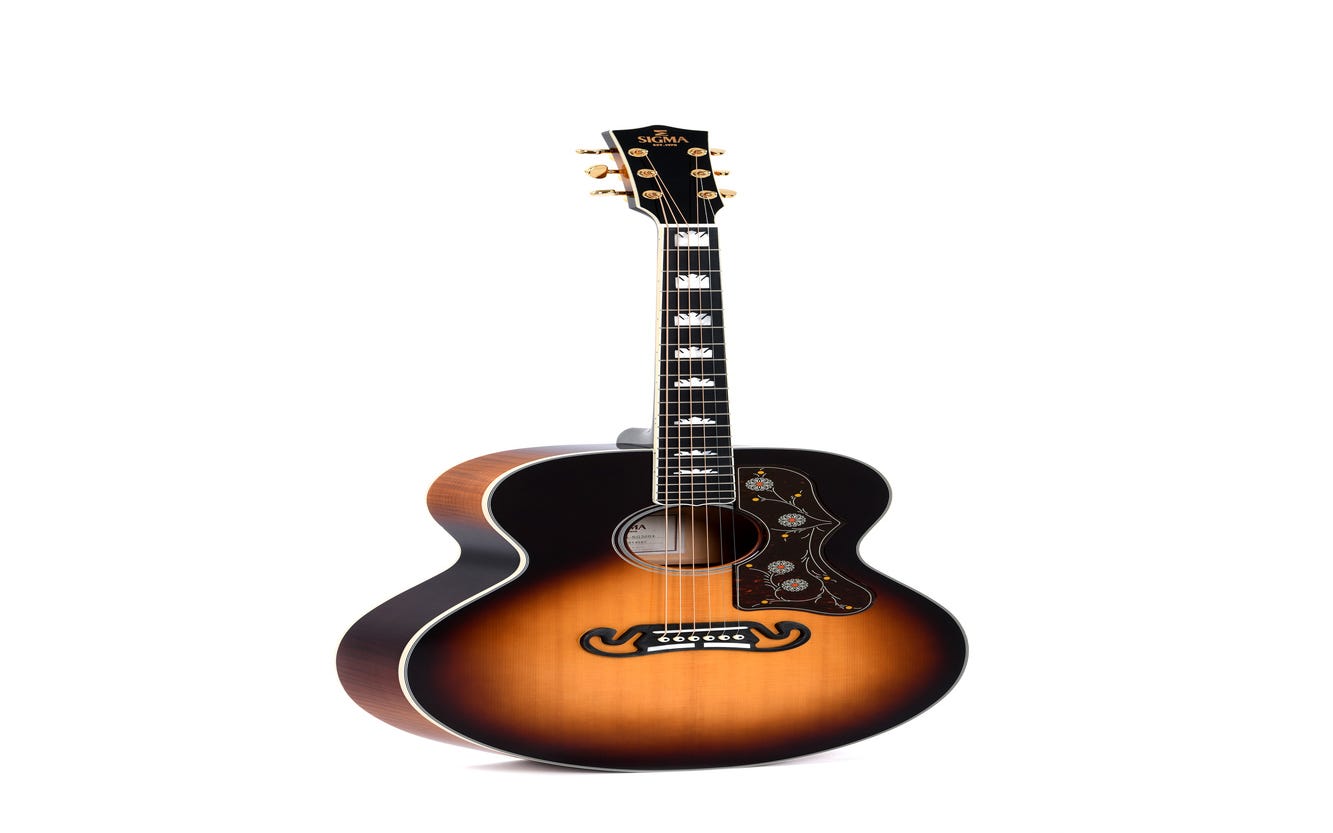 Sigma GJA-SG200 Jumbo Acoustic Electric Guitar - Tobacco Sunburst