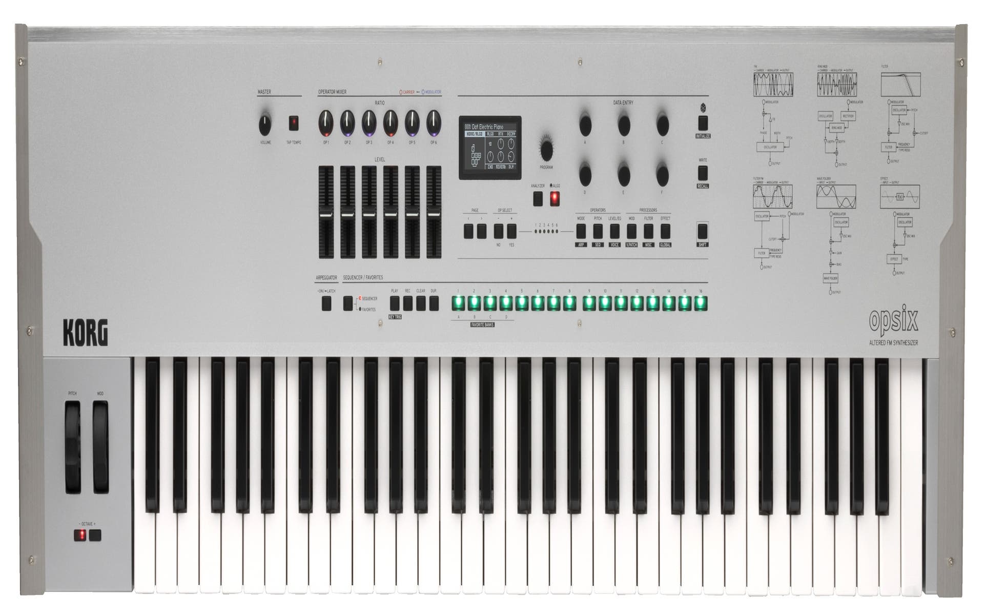Korg OpSix SE 61-Key FM Synth w/Case - Platinum