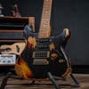 Paoletti Loft Alfa HSS - Flame Maple Neck - Heavy Black over Sunburst (no guard)