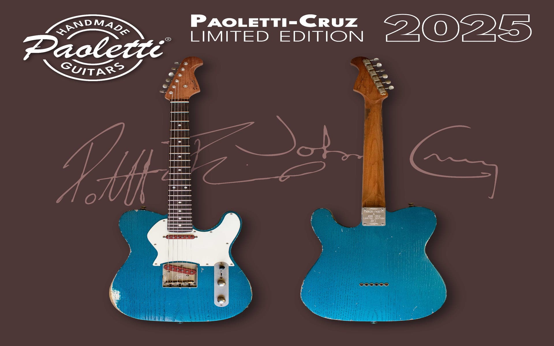 Paoletti x John Cruz Collaboration #2 - Limited Edition Nancy T-Style Guitar - Lakeside 60s