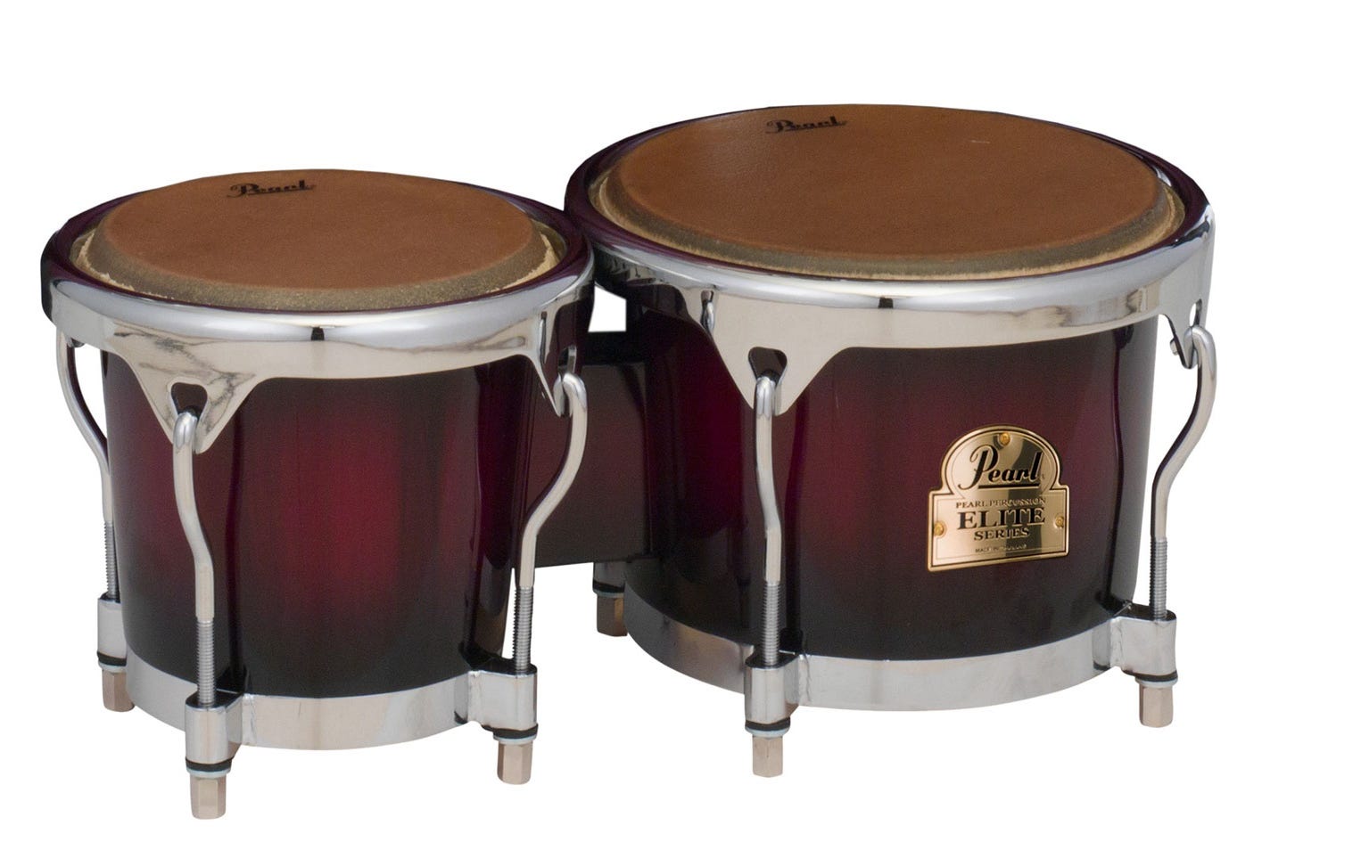 Pearl Percussion Elite Series Wood Bongos - Merlot Burst