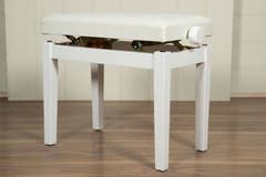 Conner PJ009W Adjustable Piano Bench - Gloss White