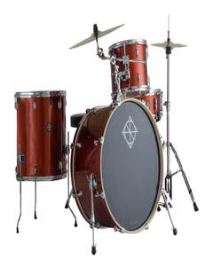 Dixon Spark 4pc 18" Drum Kit w/Hardware and Cymbals - Champagne Sparkle
