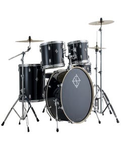 Dixon Spark 5pc 22" Drum Kit w/Hardware and Cymbals - Misty Black Sparkle