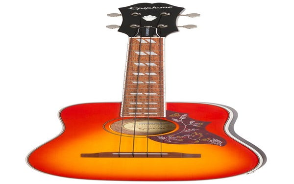 Epiphone Hummingbird Tenor Ukulele w/pickup & Gigbag - Faded Cherry Burst