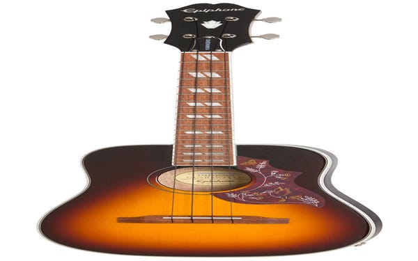 Epiphone Hummingbird Tenor Ukulele w/pickup & Gigbag - Tobacco Sunburst