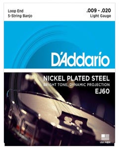D'Addario EJ60 9-20 Banjo String Set - Light