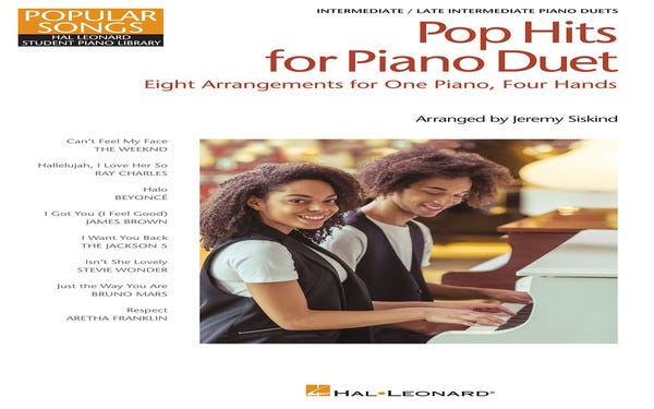 Pop Hits For Piano Duet Hlspl Popular Songs