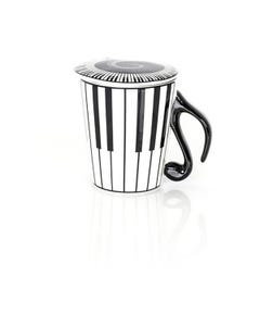 Pure Tone Mug w/Lid - Keyboard Pattern