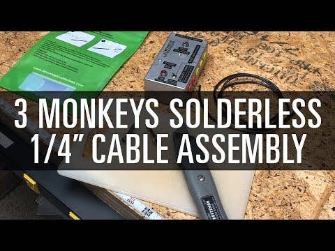 3 Monkeys Solderless DIY Pedalboard DC Cable Kit - 10 plugs + 10ft cable