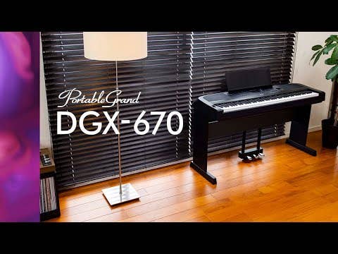 Yamaha DGX-670B Portable Grand Piano w/Stand and Pedal Unit - Black