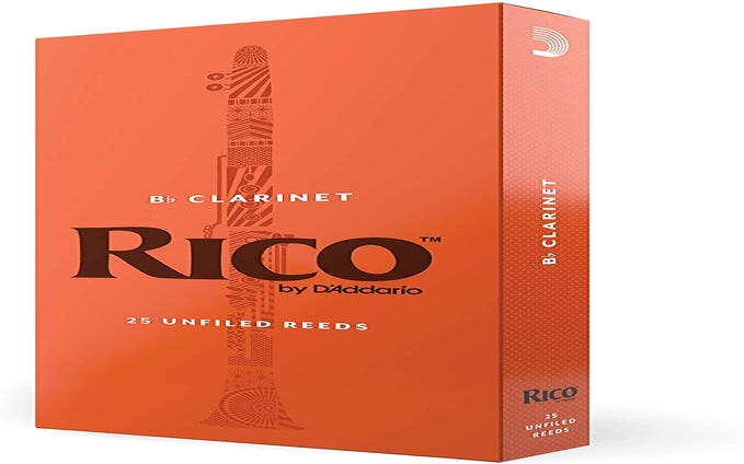 Rico Clarinet Reeds - Box of 25 - Strength 2.5