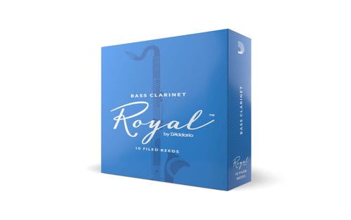 Rico ROYAL Bass Clarinet Reeds - Box of 10 - Strength 2.5