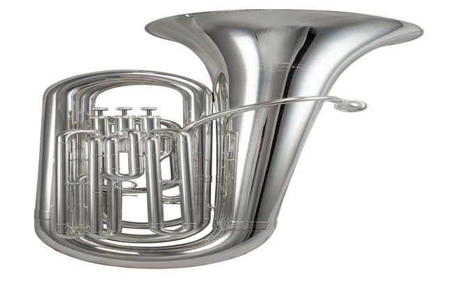 Schagerl SLBB800S 3-Valve 3/4 Size Bb Tuba - Silver Plate