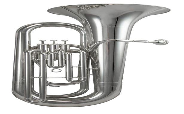 Schagerl SLEB800S-SC 3-Valve 3/4 Size Eb Tuba - Silver Plate SLEB800S-SC