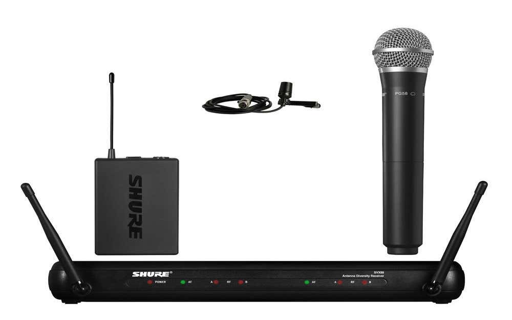 Shure SVX 288 Dual Wireless Lapel and Handheld Mic System