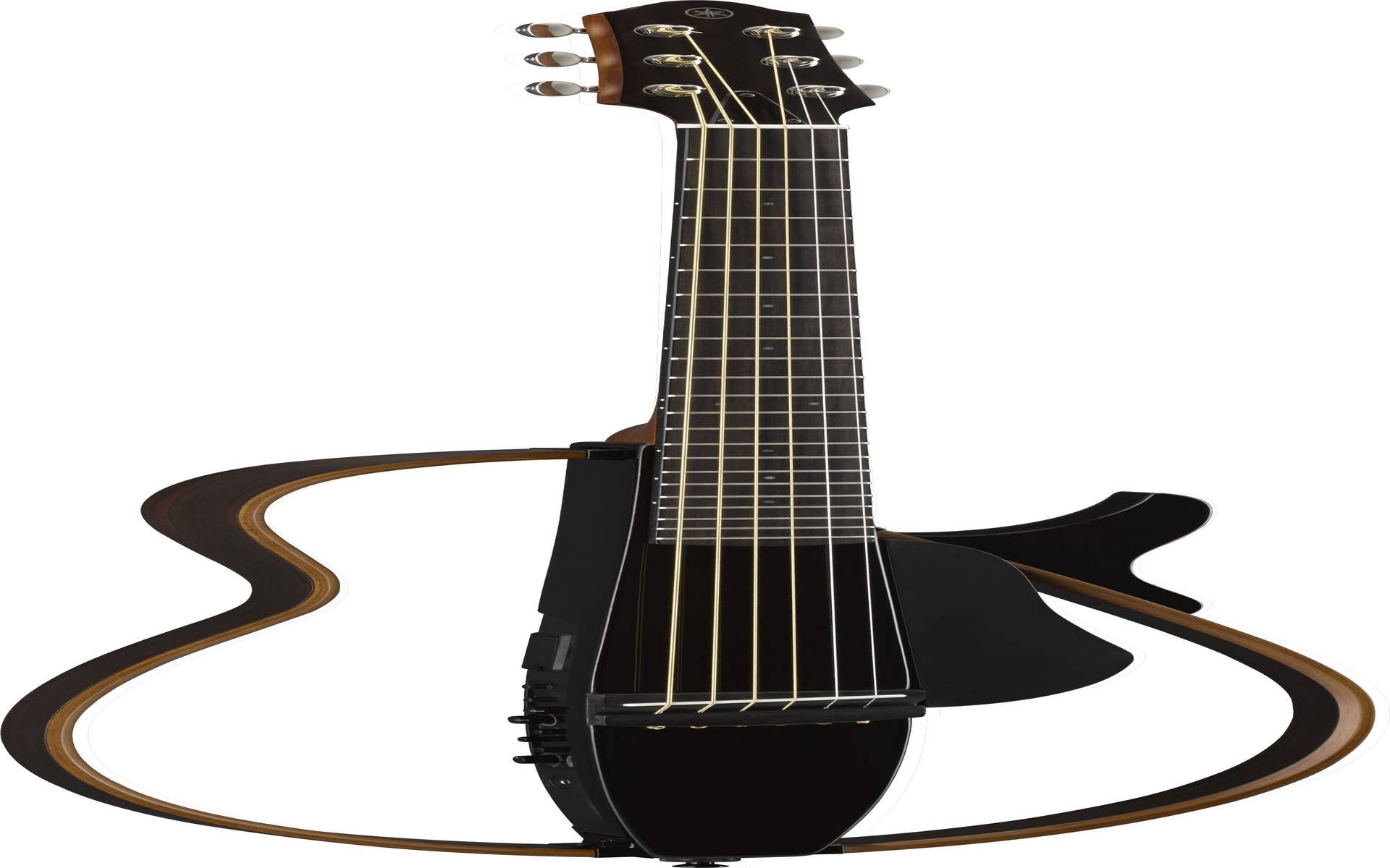 Yamaha SLG200S Silent Guitar STEEL String w/Carry Bag - Translucent Black (SLG200STBL)