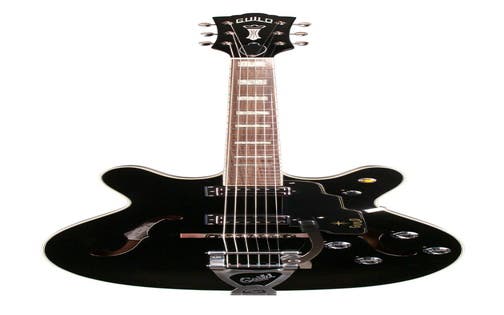 Guild Starfire V Semi-Hollow Electric Guitar w/Case - Black