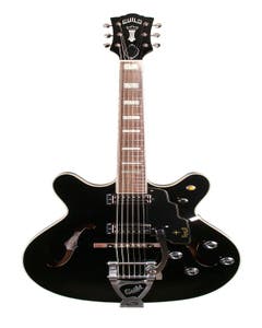 Guild Starfire V Semi-Hollow Electric Guitar w/Case - Black