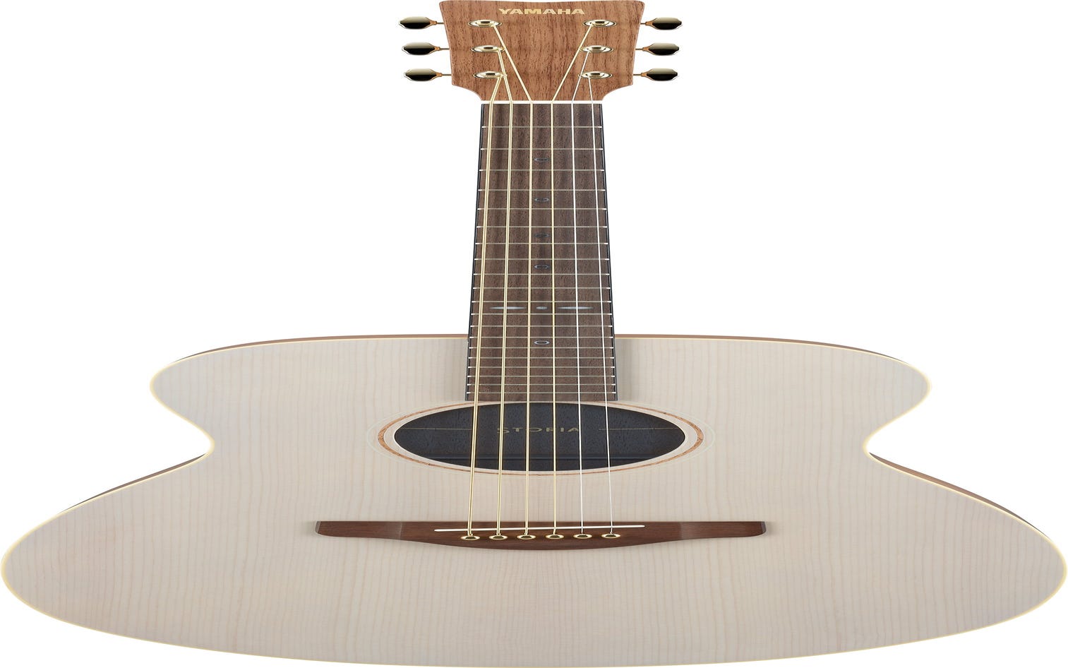 Yamaha Storia-I Concert Acoustic Guitar - Off White/Light Blue Interior
