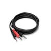 HOSA Stereo Cable - 1/4'' TRS - Dual 1/4