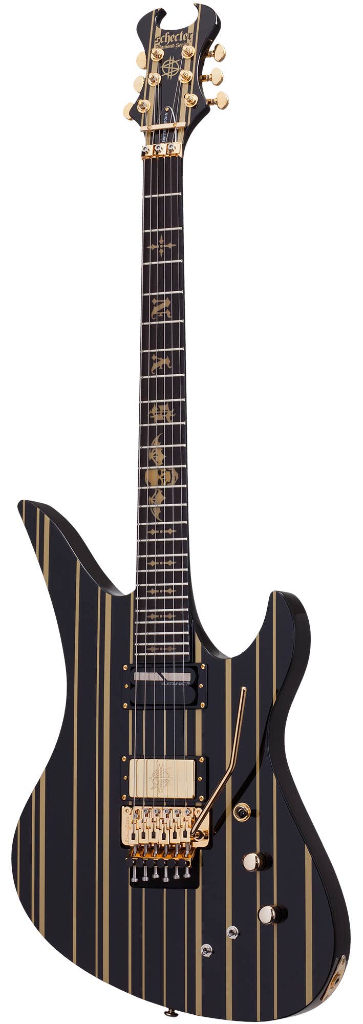 Schecter Synyster Gates Signature Custom S Gloss Black w Gold