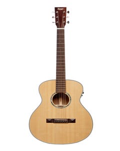 Tasman TA100M-EL Mini Jumbo Acoustic Electric Guitar w/Case - Left Handed