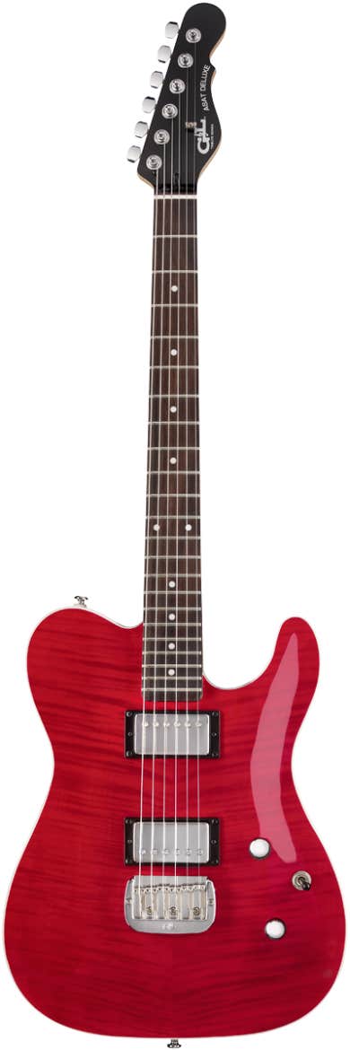 G&L Tribute Series ASAT Deluxe Carved Top Guitar - Trans Red