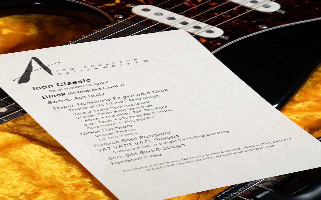 Tom Anderson Icon Classic w/Case - Black - Pre-Owned