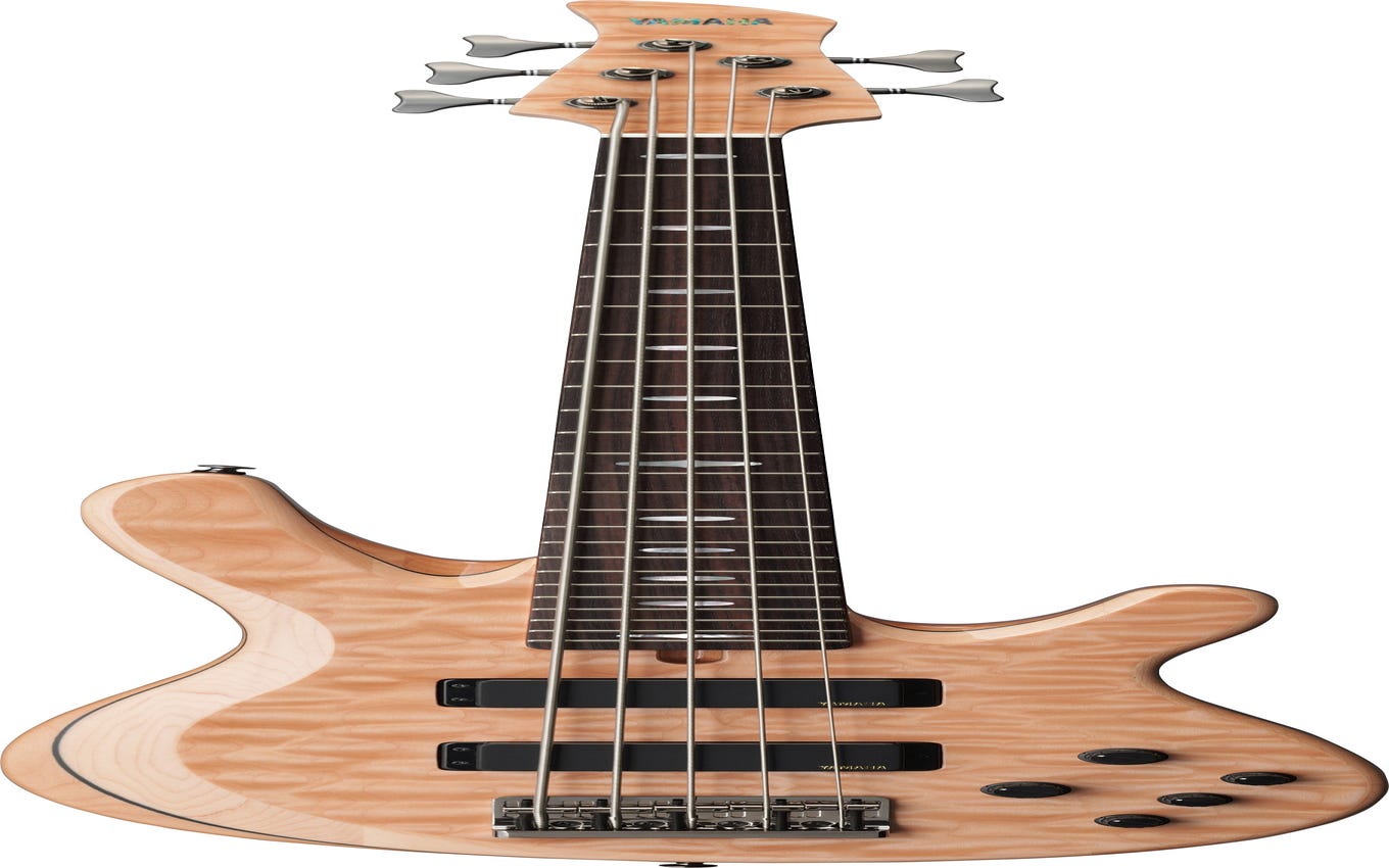 Yamaha TRB1005J 5-String Electric Bass - Natural