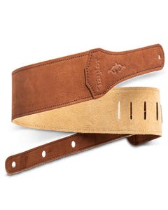 Taylor Sanded Suede 2.5" Guitar Strap - Med Brown
