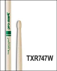 Diameter:  .551" Length:  16 1/4" Tip Material:  Wood Tip Shape:  Oval  The 747 stick features a slightly longer, classic 5A diameter with a thicker taper. The large oval bead provides a dark, warm tone, perfect for when more volume is required.  Hickory 