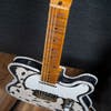 Fender Custom Shop Masterbuilt Waylon Jennings BTB 54' Telecaster Relic - Black and White Tooled Leather over Butterscotch Blonde