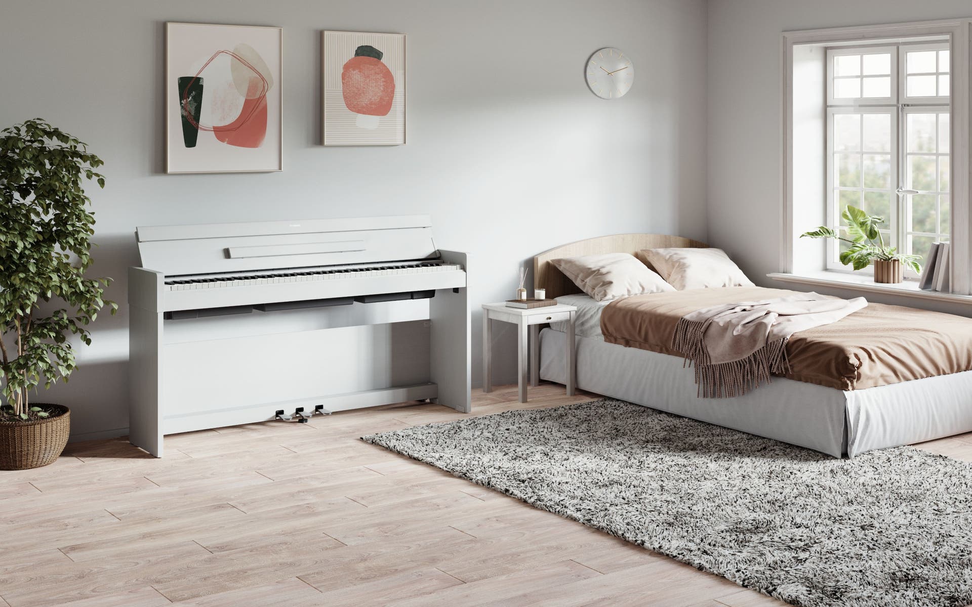 Yamaha YDP-S35 Arius Slimline Digital Piano - White