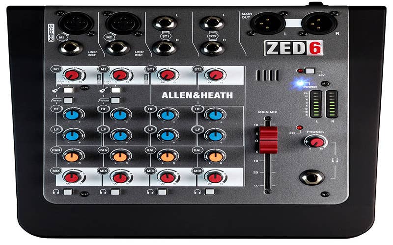 Allen and Heath ZED-6 Compact Mixer