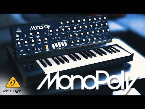Behringer MonoPoly Analog 4-Voice Polyphonic Synthesizer w/37 Keys