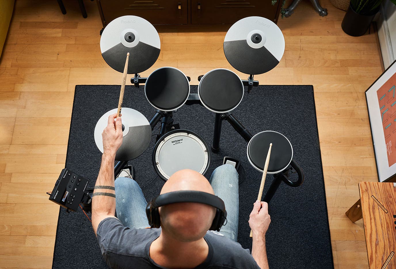 Roland TD02KV Electronic Drum Kit in a studio